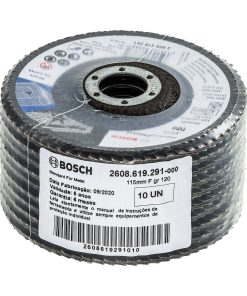 Disco Flap ECO for Inox/Metal 115mm Gr120 Curvo Fibra / Zirconio BOSCH 2608.619.291-000