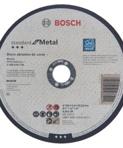 Disco Abrasivo Corte Standard for Metal 180x3x22.23mm BOSCH 2608.619.739-000