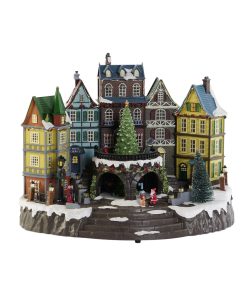 Adorno Navideño DKD Home Decor Multicolor Musical 40 x 26 x 32,5 cm