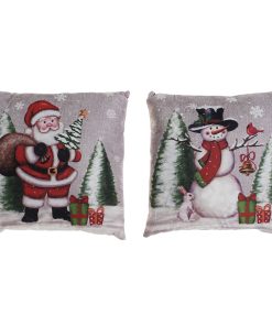 Cojín DKD Home Decor Navidad Multicolor Poliéster 40 x 10 x 40 cm (2 Unidades)