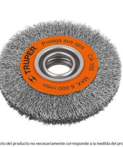 Carda alambre ondulado 6″ x 3/4″ para esmeril, Truper CA-104 11520