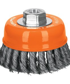 Carda copa 4″ alambre trenzado fino, eje M14, Truper CT-610M 14185