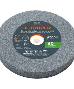Piedra para esmeril 6 X 3/4″ óxido de aluminio, grano 60 Truper PIES-63460 16349