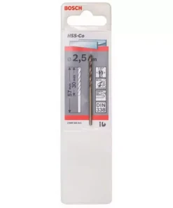 Broca Metal HSS-Co 2.5 x 30 x 57 Bosch