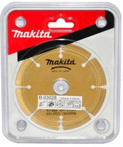 Disco diamantado segmentado para concreto 105 mm SECO con anillo marmolera Makita B-03028