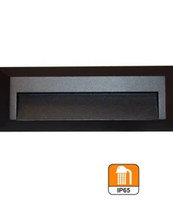 BALIZA EXTERIOR ASIMÉTRICA NEGRO IP65 4200K 6W 4434 RSR