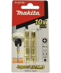 Punta philllips Ph3 x50mm 2unid Impact GOLD10x Magnetica Makita B-28189