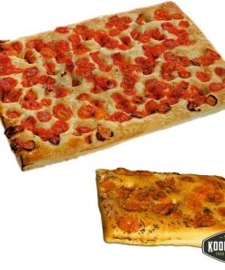 FOCACCIA CON POMODORINI 40x30cm UNIDAD 800gr – Caja de 12 Unidades