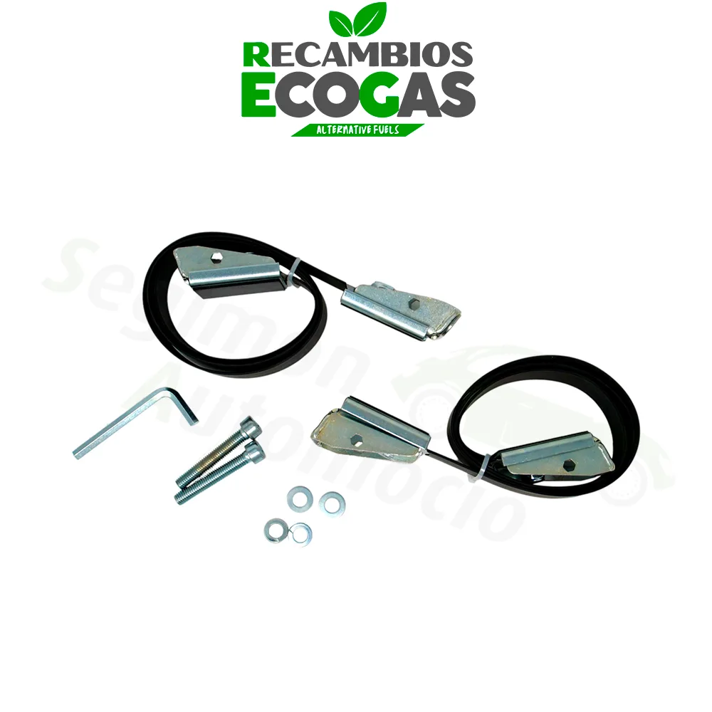 CAMPKO 2 x correa de acero inoxidable con tensor para el soporte de la botella de gas (grosor de la correa de 1,5x30mm) Cumple la norma R67.01 - Image 2